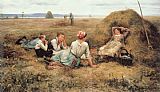 The Harvesters Resting by Daniel Ridgway Knight
